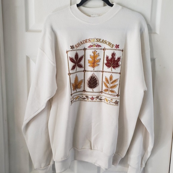 Hanes Tops - Vintage Hanes "Shades of Seasons" Sweatshirt 90s USA | Size XL, Off White